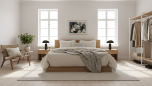 scandinavisch interieur slaapkamer