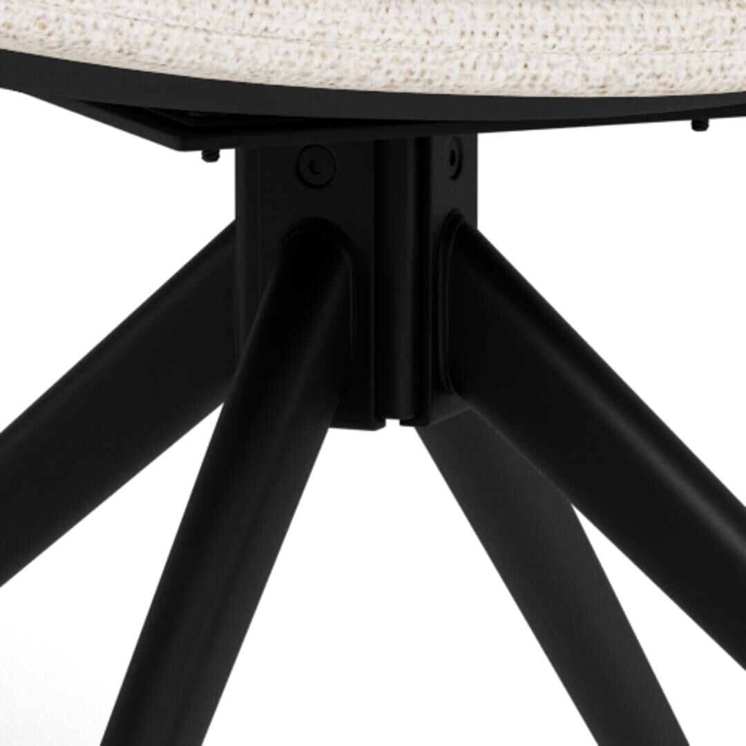 Grafton Eetkamerstoel – Crème Bouclé Set 2 - Afbeelding 8