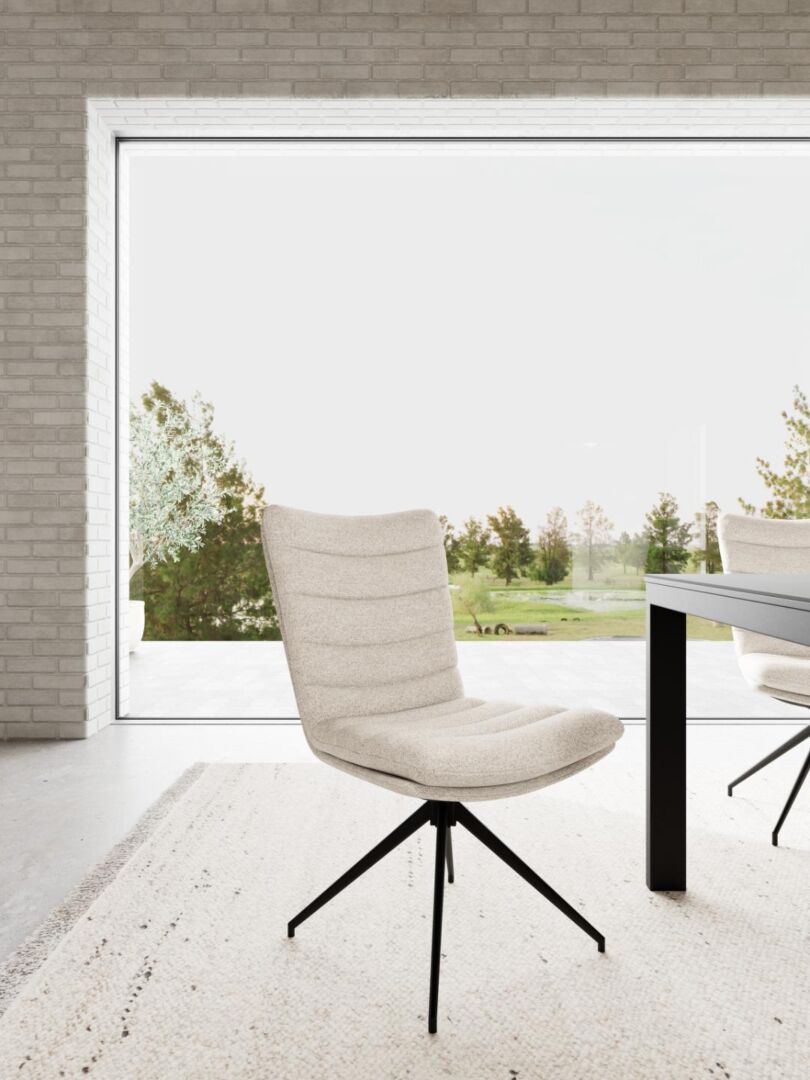 Grafton Eetkamerstoel – Crème Bouclé Set 2 - Afbeelding 9