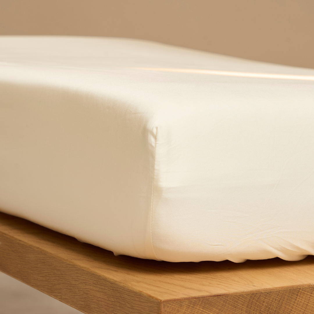 Hoeslaken 140 x 200 x 30 cm Off white Tencel ademend - Afbeelding 2