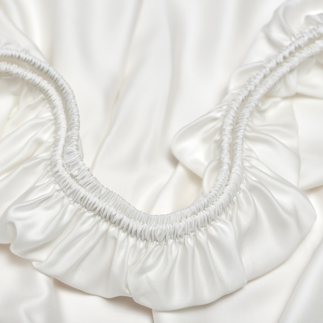 Hoeslaken 140 x 200 x 30 cm Off white Tencel ademend - Afbeelding 5