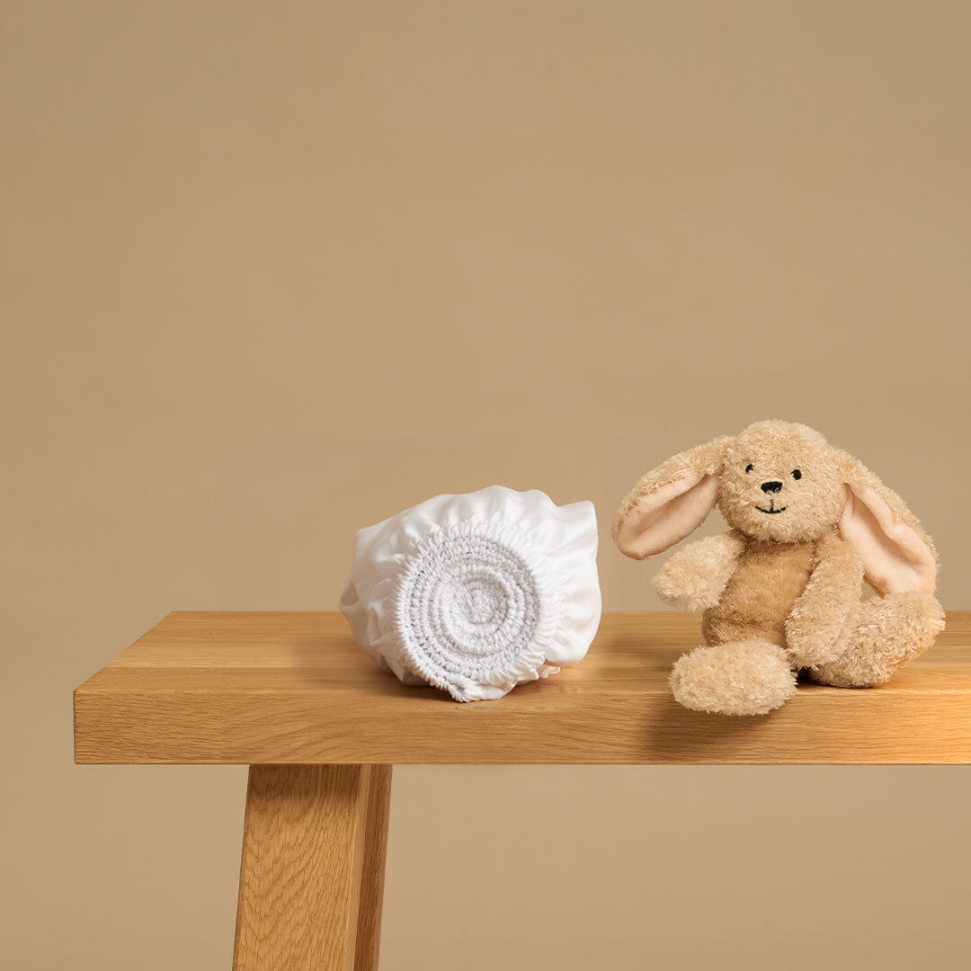 Hoeslaken 60 x 120 x 15 cm Wit TENCEL Lyocell Zijdezacht