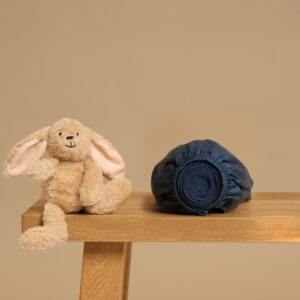 Hoeslaken 70 x 145 cm Blauw TENCEL™ Sateen Hypoallergeen