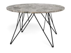 Salontafel Zwart, Grijs 80 CM Rond  Kunststof