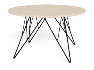 Salontafel Beige, Zwart 80 CM Rond  Kunststof
