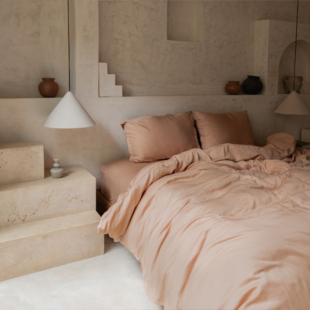 Dekbedovertrek 260x220 Perzik Ademend comfort - Afbeelding 2