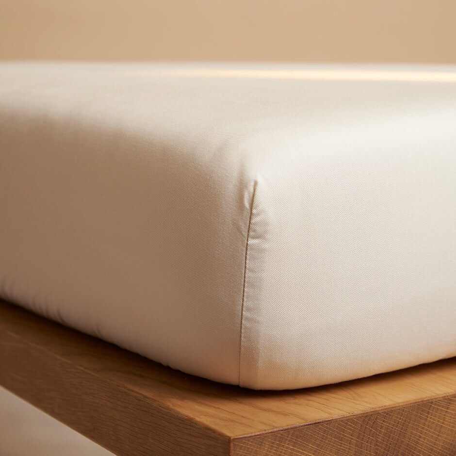 Hoeslaken 180 x 210 cm Beige TENCEL lyocell koel & zacht - Afbeelding 2