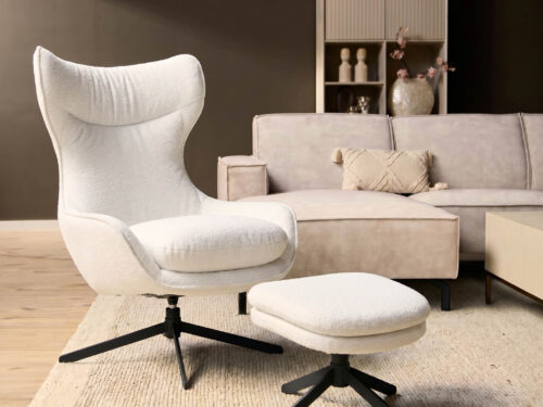 Fauteuil Forresta wit metaal