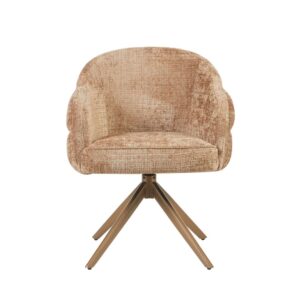 Eetkamerstoel Bella Kaneel Brons Draaibaar | Nieuwe Sfeer