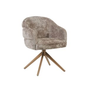 Eetkamerstoel Bella Klei Brons Met Armleuningen | Nieuwe Sfeer