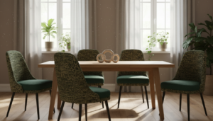 croco velvet eetkamerstoelen