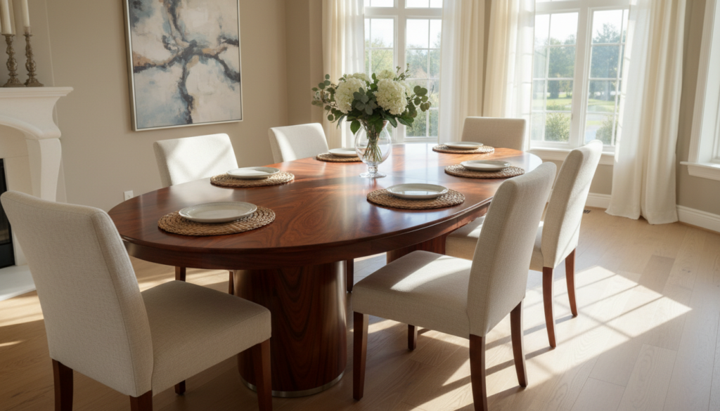 maten eettafel ovaal