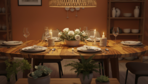 ovale eettafels mangohout