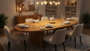 ovale mango eettafels