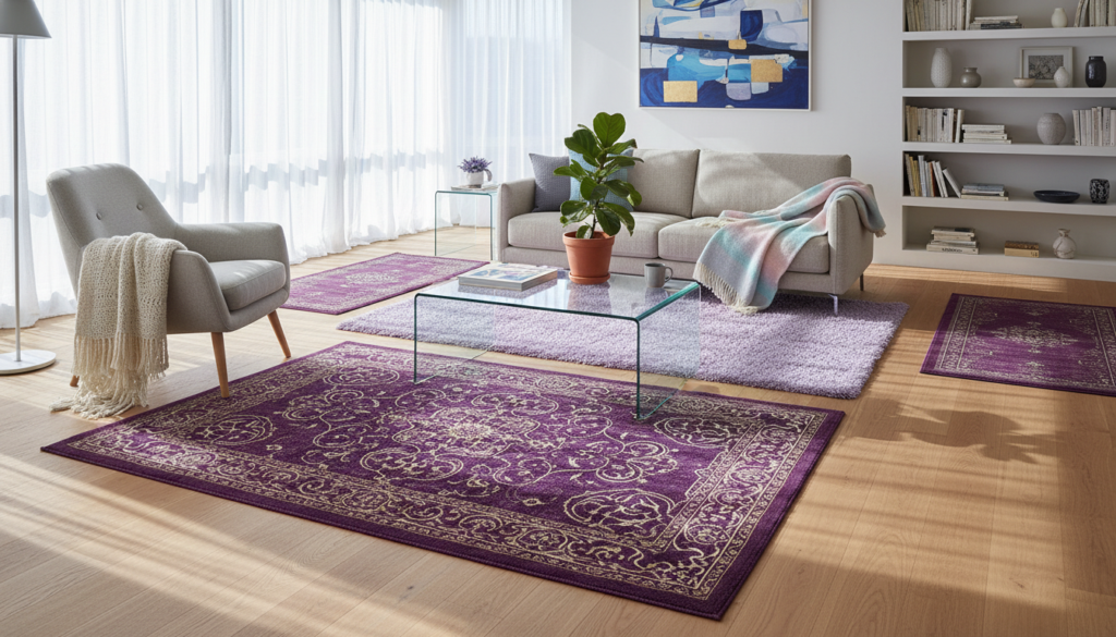 paarse vloerkleden