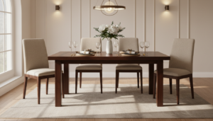 rechthoekige eettafel 120 cm