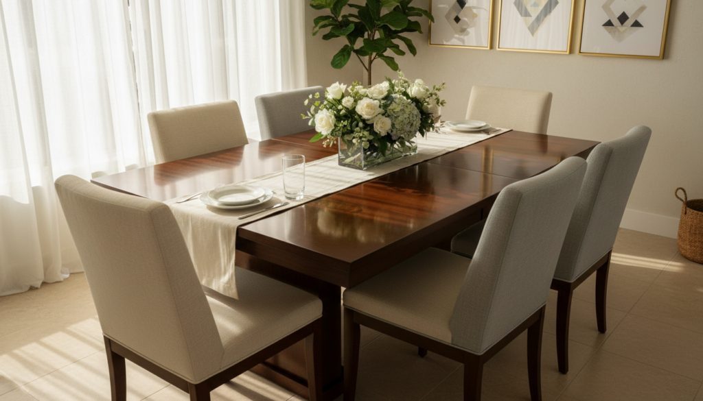 rechthoekige eettafel