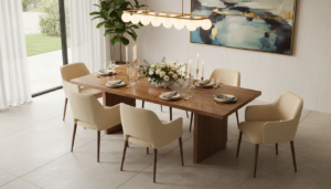 rechthoekige eettafel 6 personen