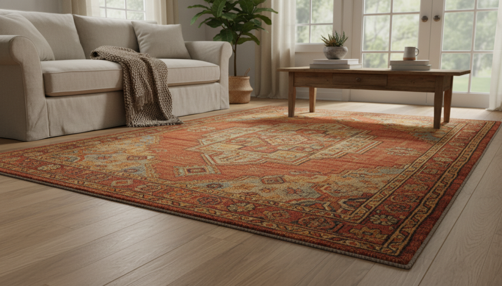 terracotta vloerkleed