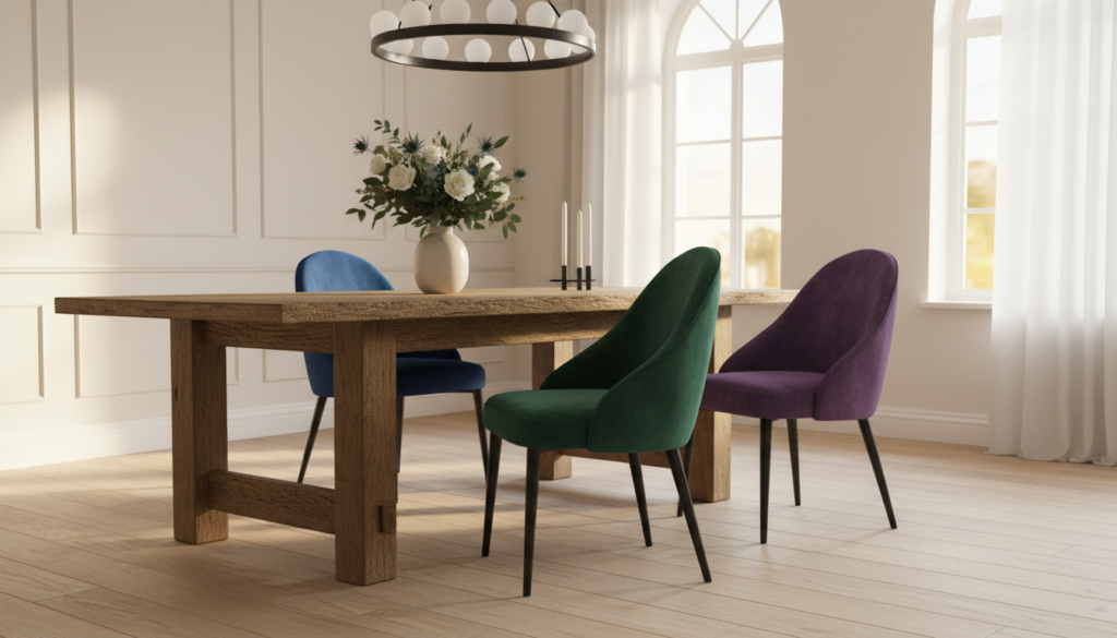 velvet eetkamerstoelen look