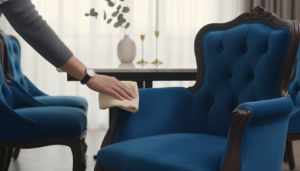velvet eetkamerstoelen schoonmaken