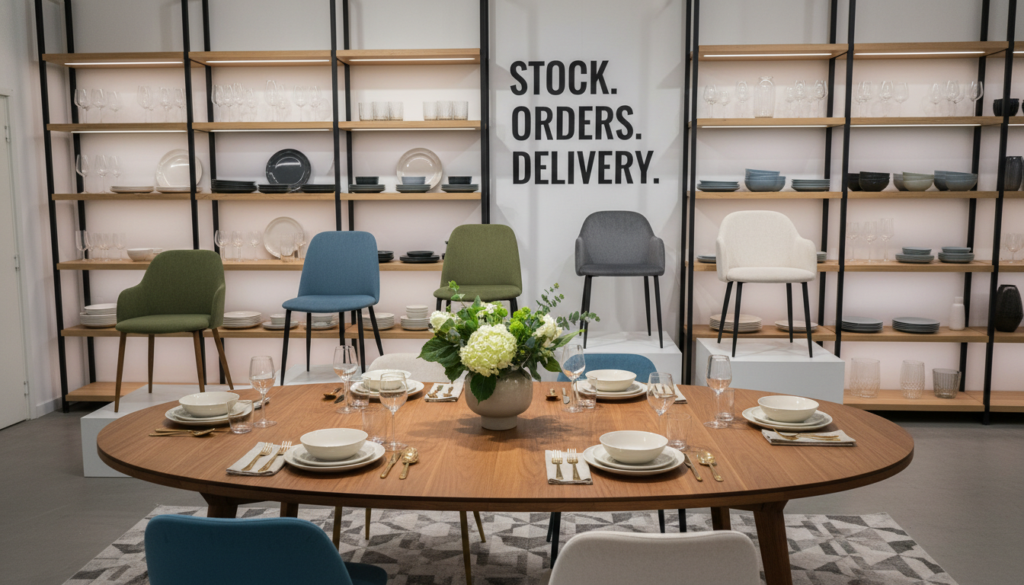 voorraad levering eettafel