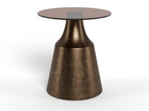 Salontafel Brons, Bruin 70 CM Rond Staal