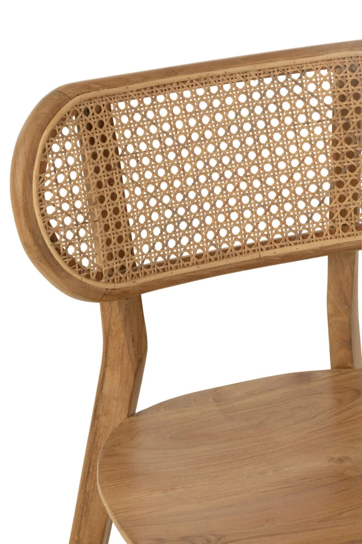 Eetkamerstoel Sialia beige teak - Afbeelding 6