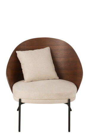 Ligstoel Lone Ply Wood Bruin/Grijs