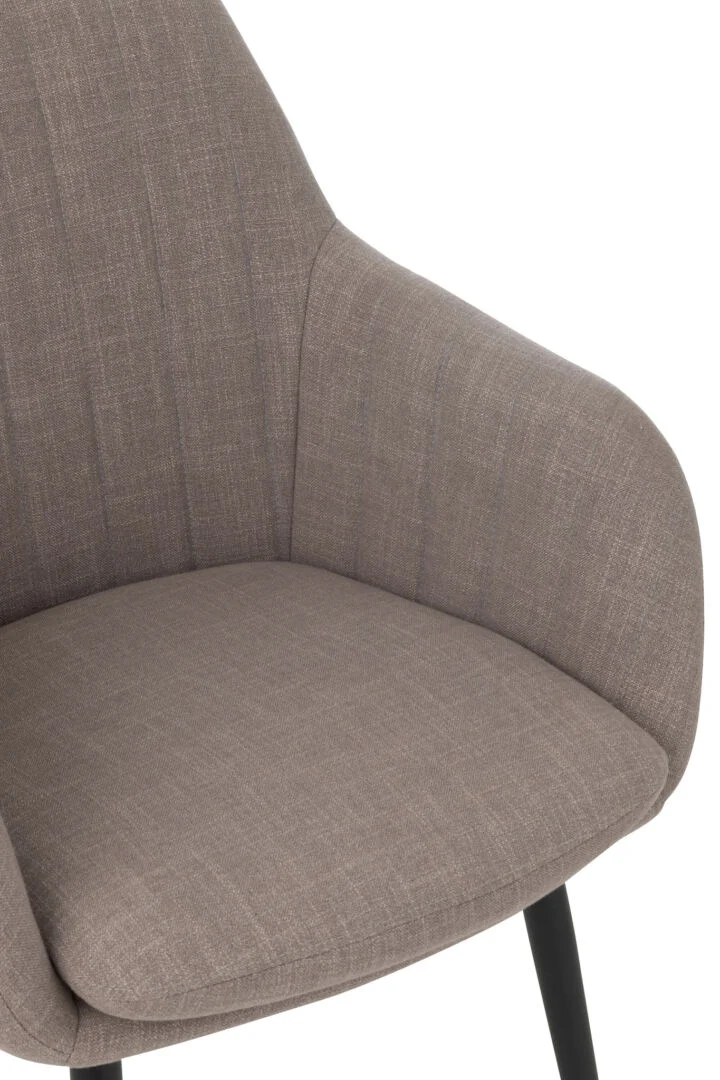 Eetkamerstoel Naoro Metalen beige stof - Afbeelding 5