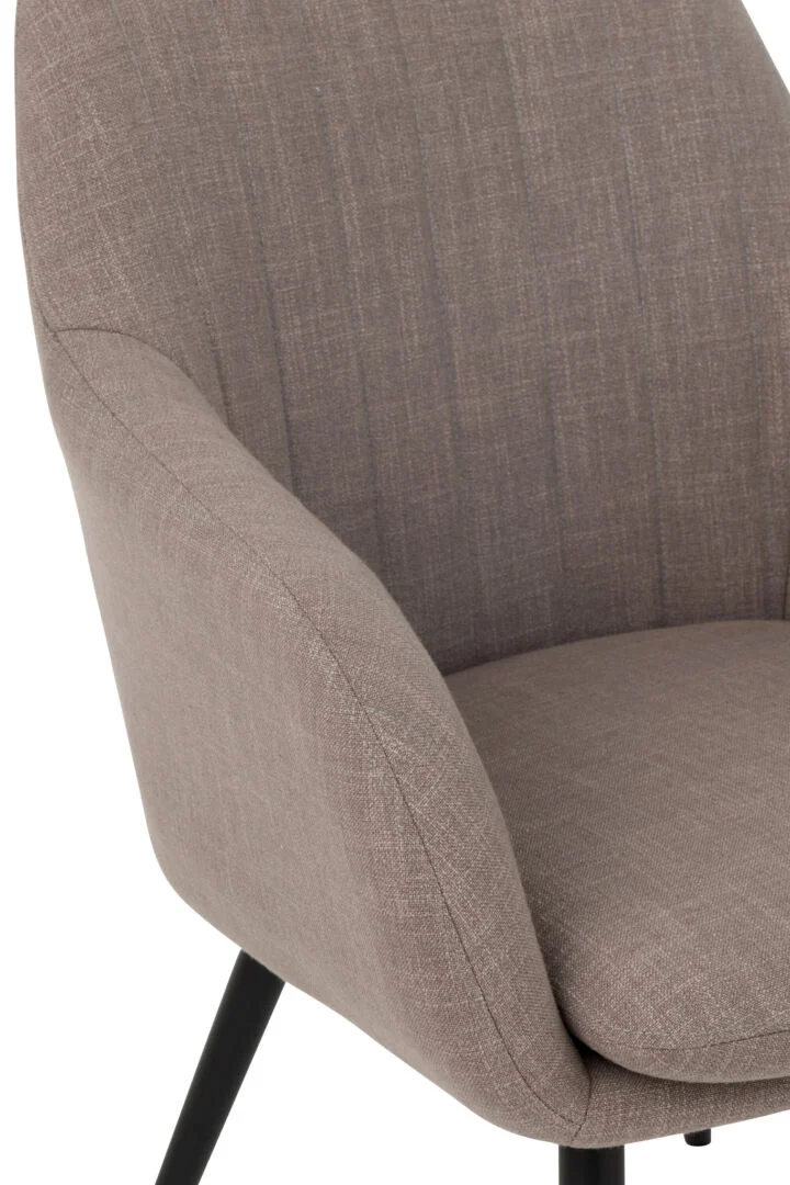 Eetkamerstoel Naoro Metalen beige stof - Afbeelding 6