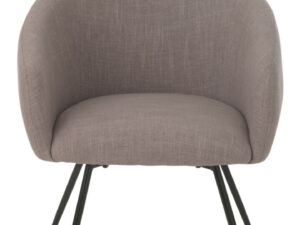 Eetkamerstoel  Naara taupe stof metalen frame