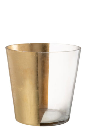 Kaarsenhouder Orkaan Boe Glas Goud Groot