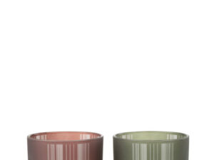 Kaarsenhouder Arvirlyra glas bruin groen