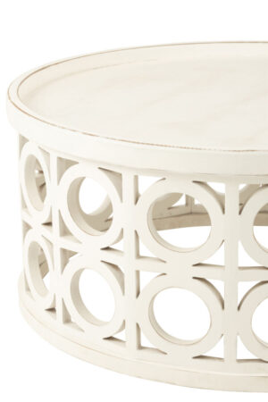 Salontafel Wit 78 x 40 CM Vierkant Mdf