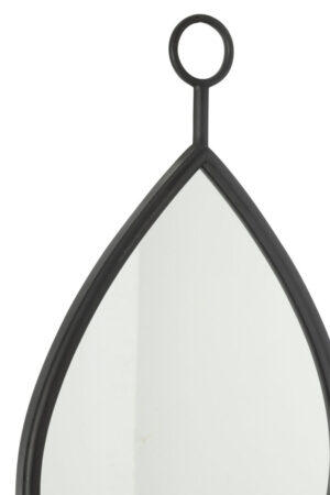 Wandspiegel Zwart Druppel 54  CM Hangspiegel Druppel / Klein