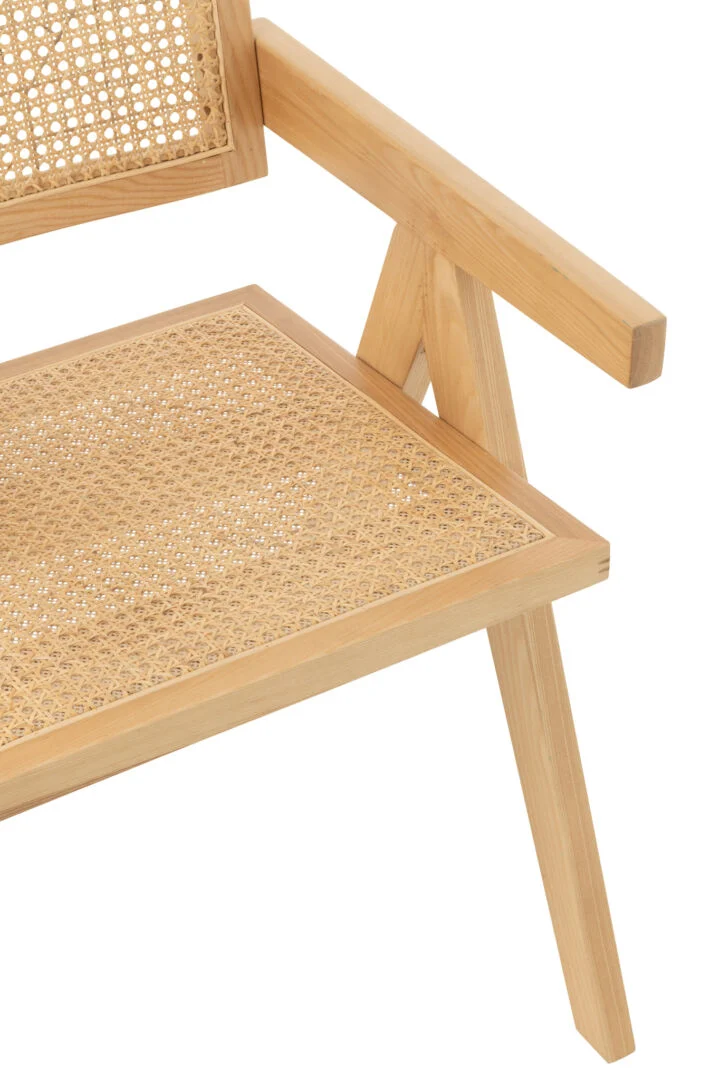 Eetkamerstoel Faoro Houten beige rotan - Afbeelding 6