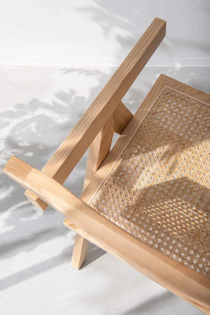 Eetkamerstoel Faoro Houten beige rotan - Afbeelding 8
