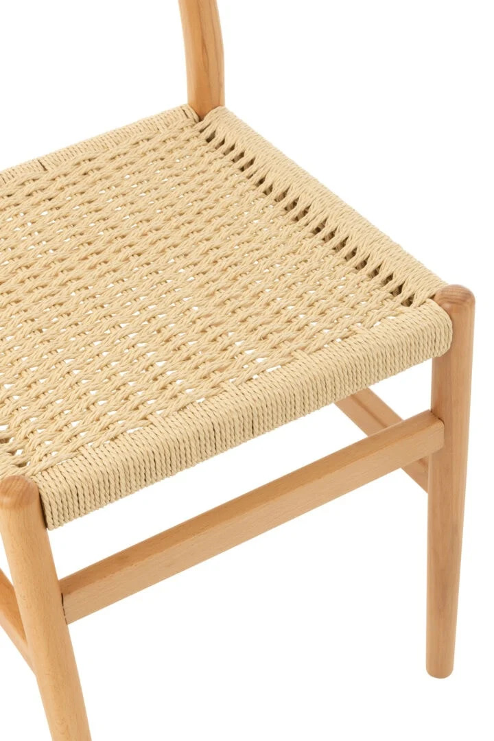 Eetkamerstoel Faoviax Beukenhout beige touw - Afbeelding 5
