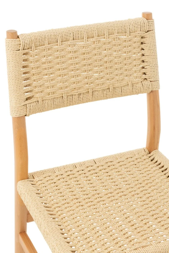 Eetkamerstoel Faoviax Beukenhout beige touw - Afbeelding 6