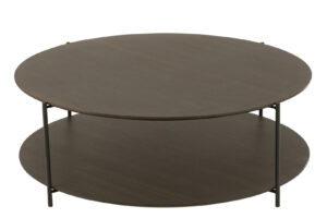 Salontafel Bruin 113 x 38 CM Rond Metaal