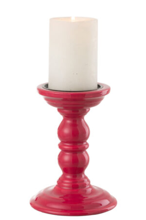 Kaarsenhouder Dumbbel Mangohout Fuchsia