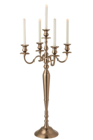 Kaarsenhouder Aluminium Roségoud Groot