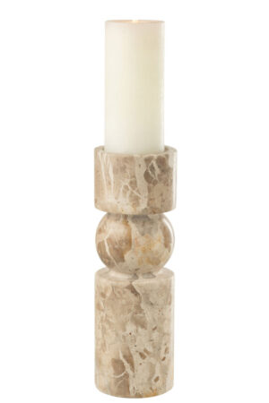 Kaarsenhouder Marmer Beige Groot