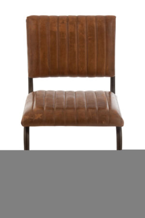 Eetkamerstoel Joero Cognac  draaibaar metalen frame