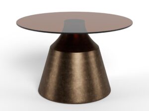 Salontafel Brons, Bruin 70 CM Rond Staal