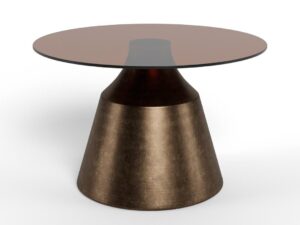 Salontafel Brons, Bruin 70 CM Rond Staal