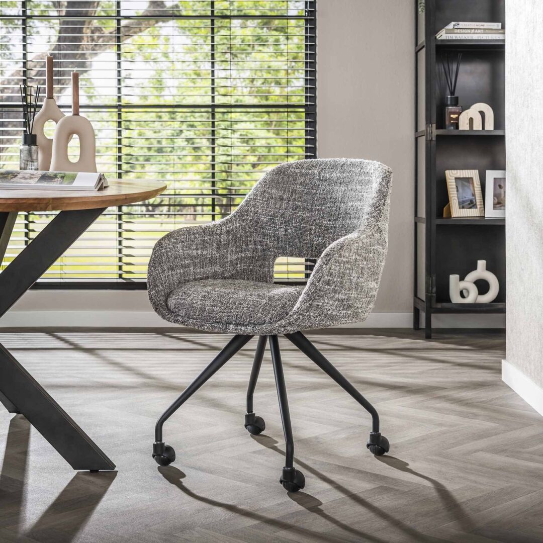 eetkamerstoelen met wieltjes outlet