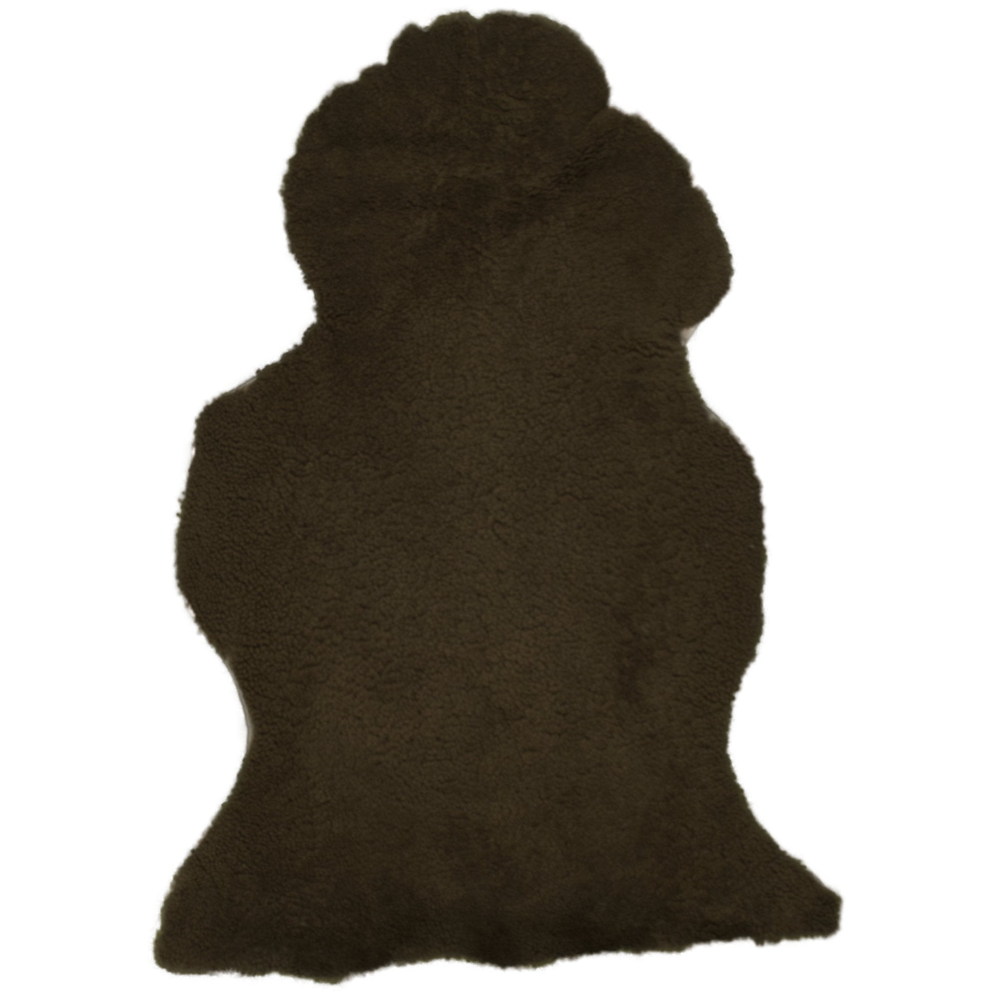 Schapenvacht Funond 110x60 cm, donkerbruin, met korte compacte krullen en natuurlijke uitstraling
