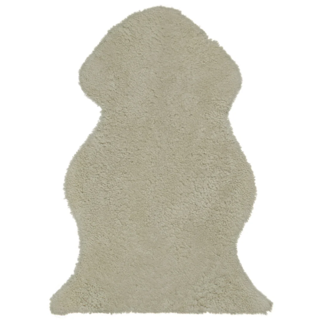 Gebroken witte Schapenvacht Skoodano met korte, compacte krullen, 110 x 60 cm, voor zachte woondecoratie